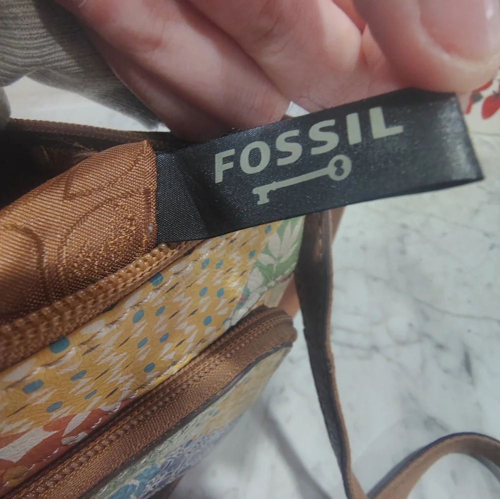 Fossil Unique Leather Patchwork Purse